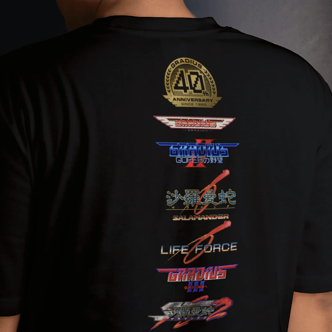 Gradius Origins Logos T-Shirt 40th Anniversary Emblem