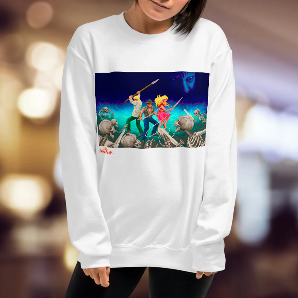 Dark Adventure Sweatshirt Preshrunk Fleece Knit Pullover