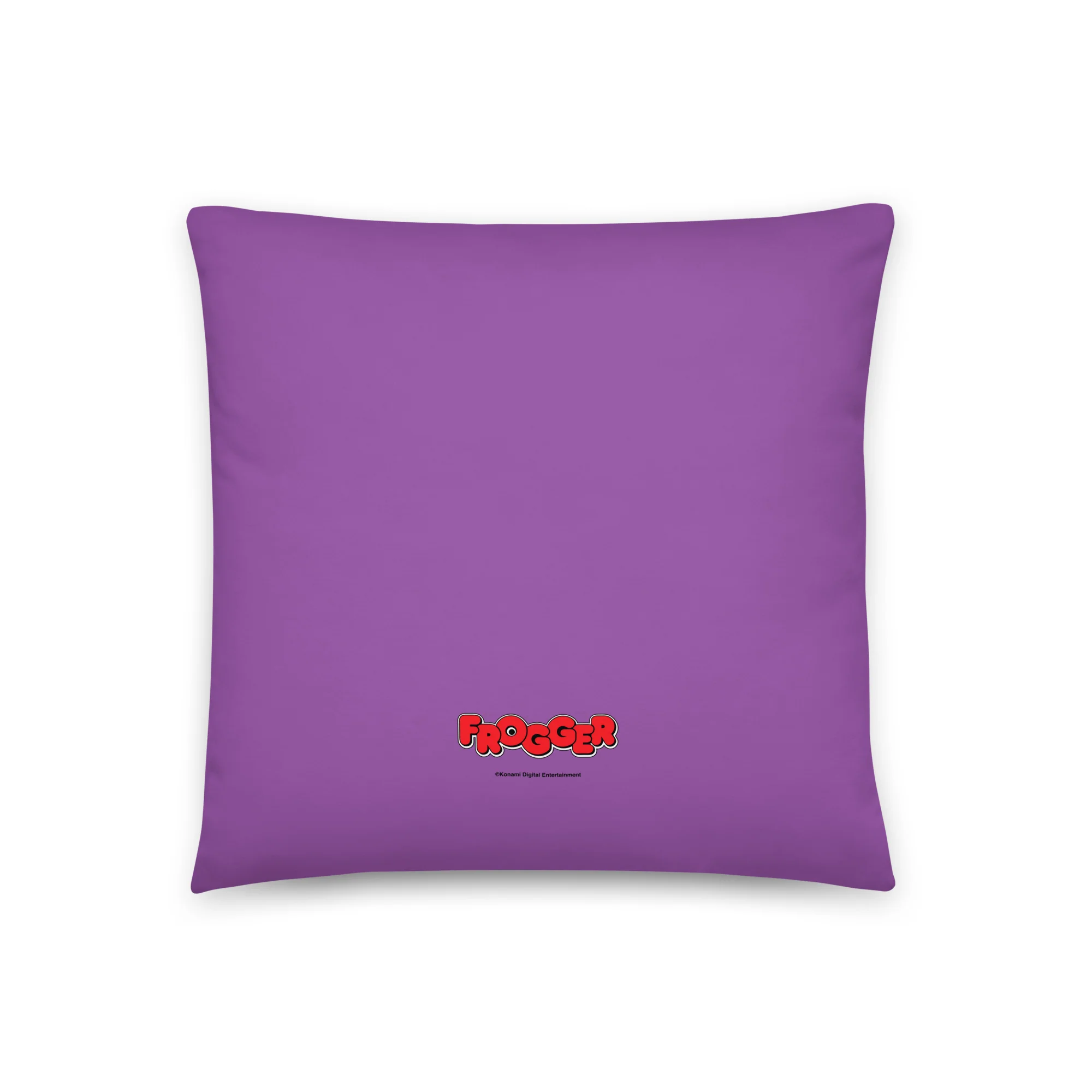Frogger Purple Pillow 18x18 Inch with Shape-Retaining Insert