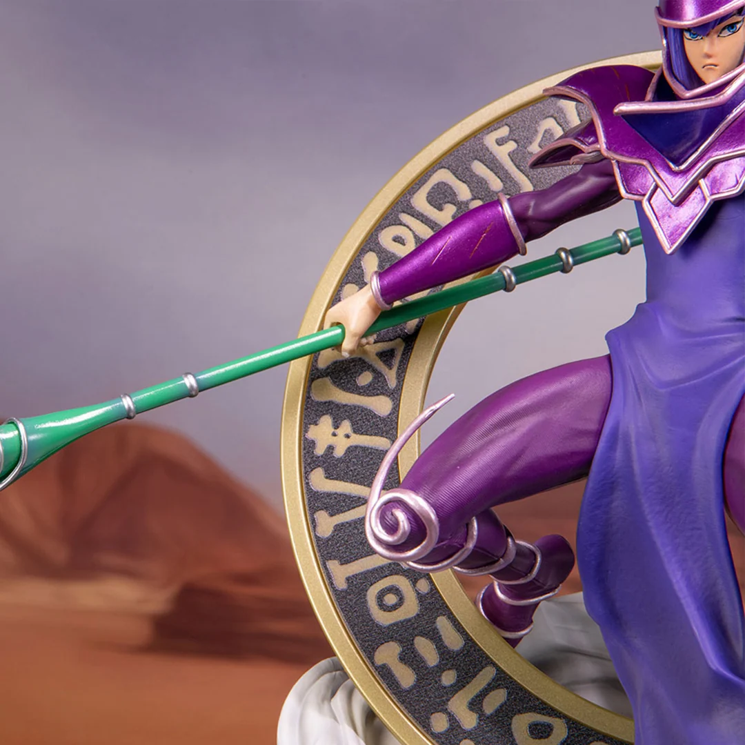 Figura de PVC de Dark Magician variante morada de Yu-Gi-Oh! Edición Estándar