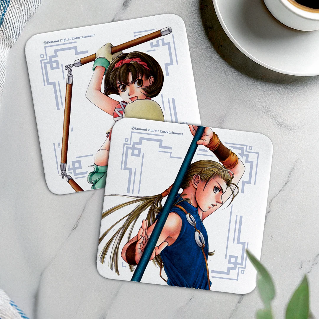 Set de 6 dessous de verre Suikoden I & II HD Remaster avec dos en liège