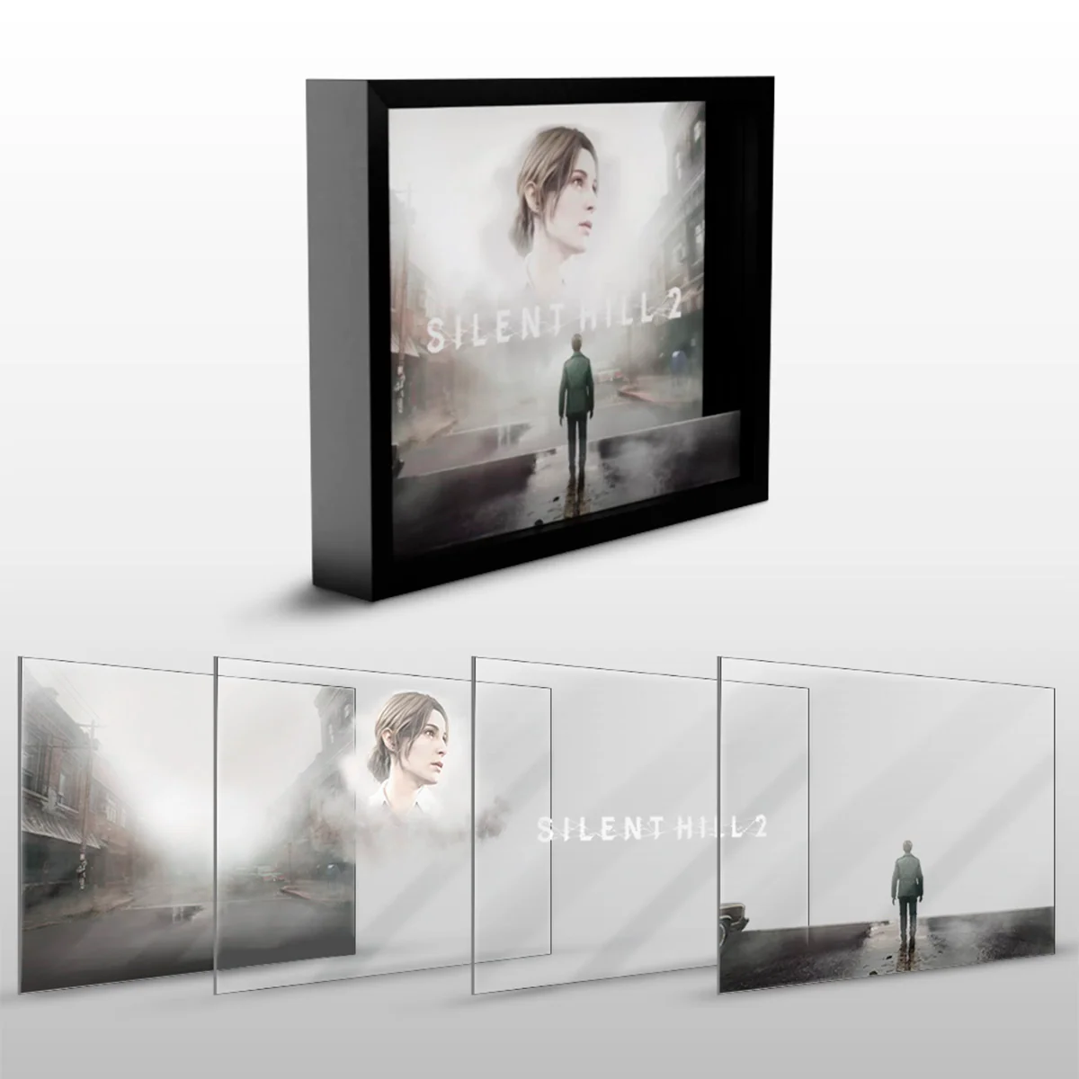 Silent Hill 2 Remake Key Art Shadowbox Three-Dimensional Wall Display