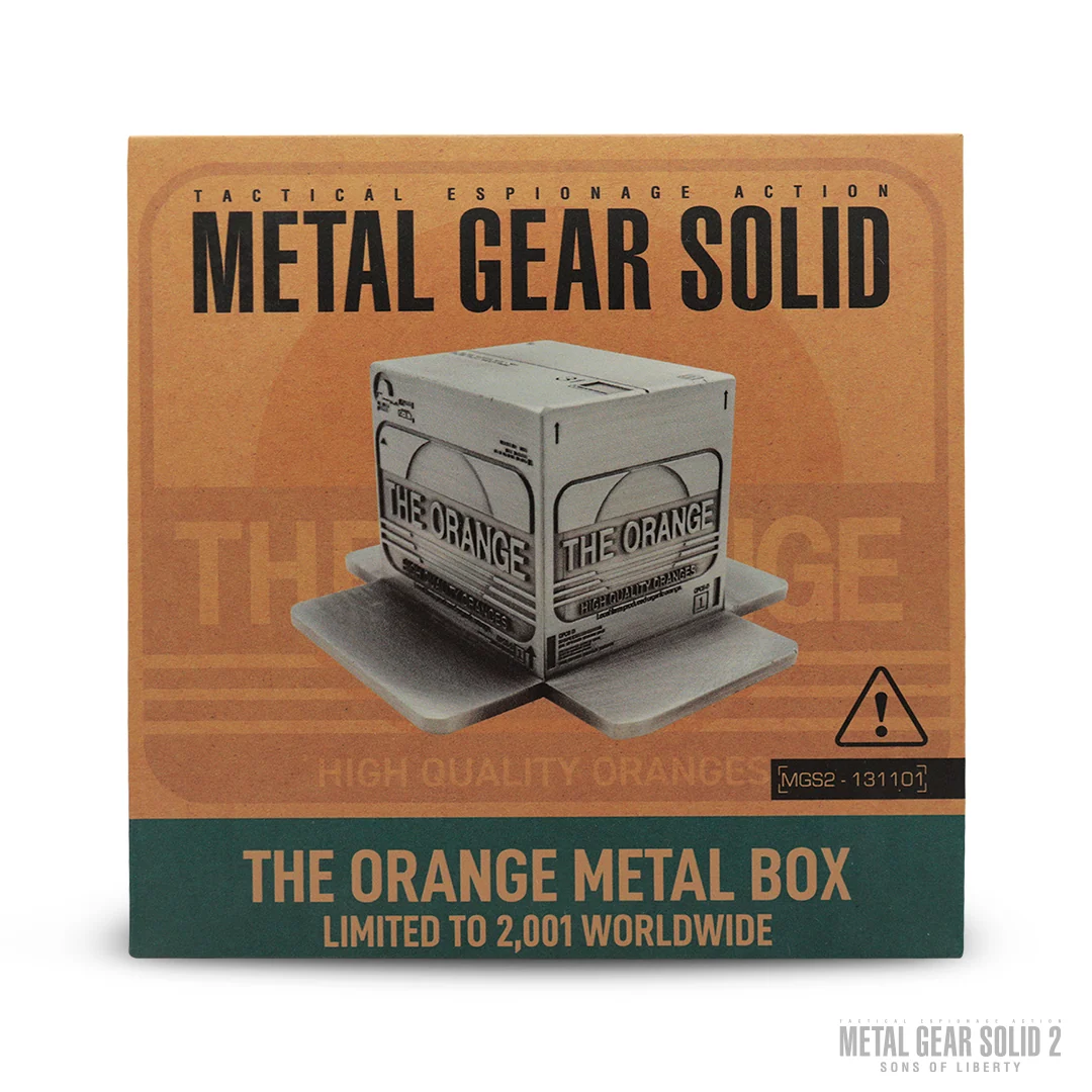 Caja de cartón réplica de Metal Gear Solid 2, coleccionable de Fanattik