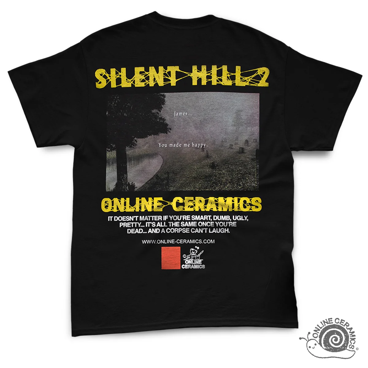 Silent Hill 2 James 黑色 T 恤（Online Ceramics）