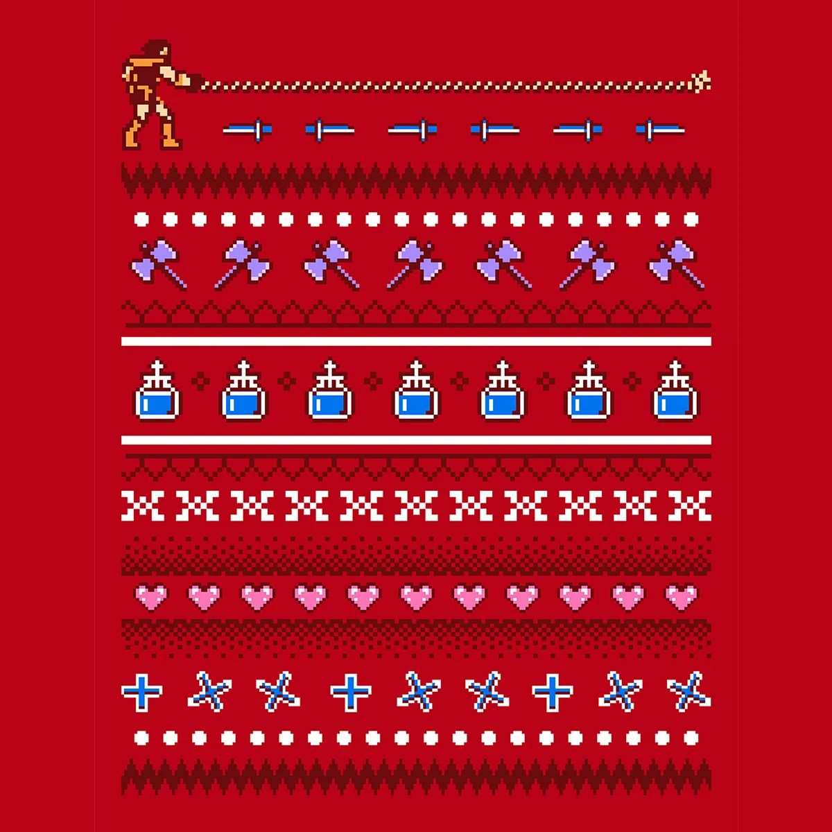 Weihnachtsjagd-T-Shirt für Castlevania-Fans