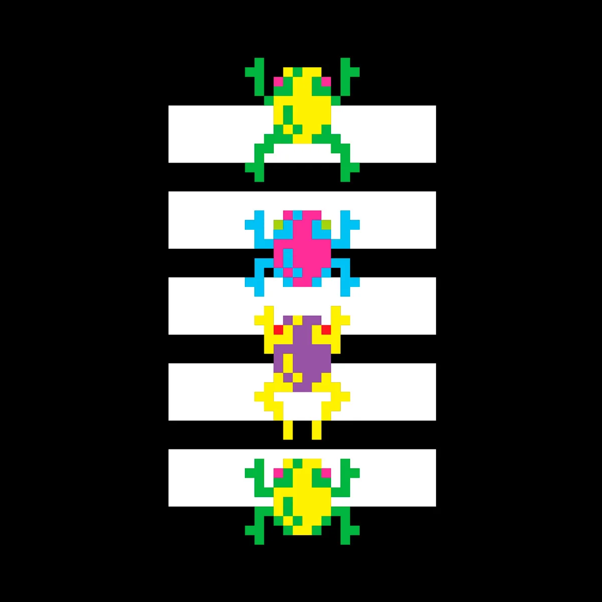 T-shirt Frogger Abbey Toad, grenouille arcade classique