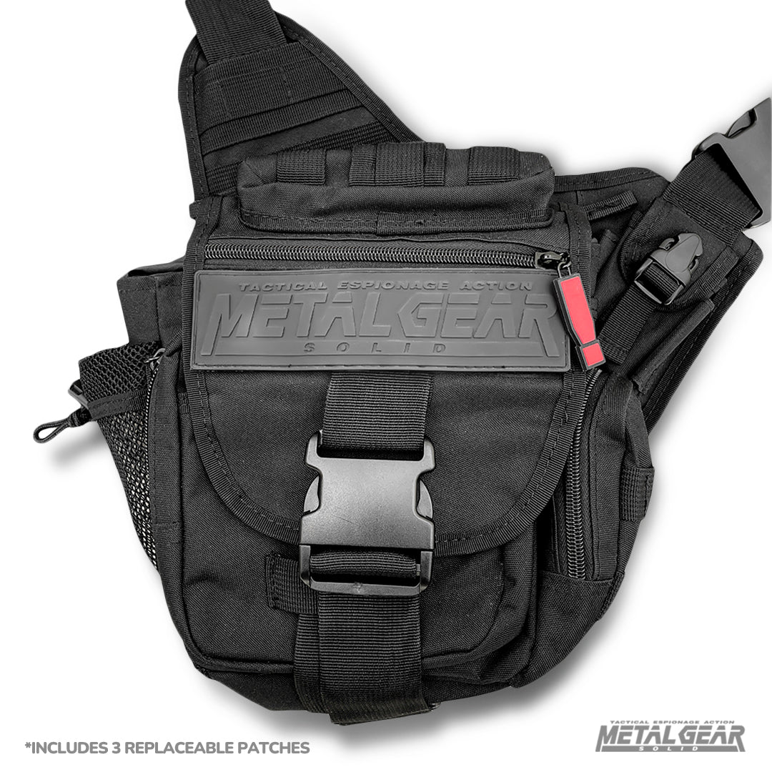 Metal Gear Solid Tactical Shoulder Bag with 12 Pockets and PVC Patches