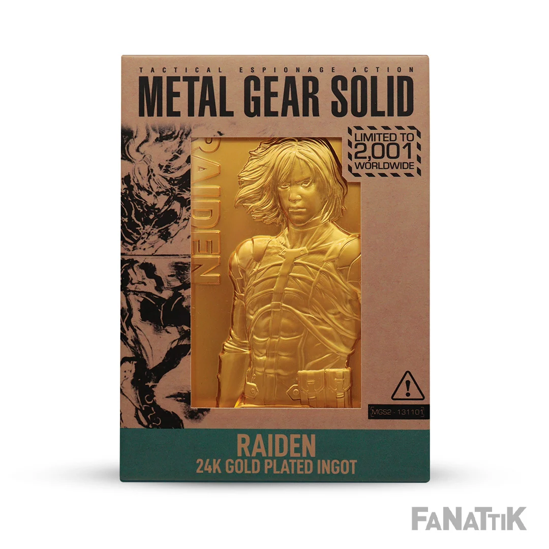 Metal Gear Solid 2 Raiden 24k 鍍金限量金條