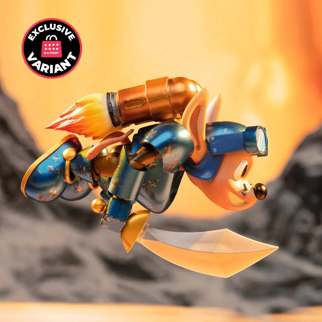Rocket Knight Adventures Sparkster Battle Damage actiefiguur variant