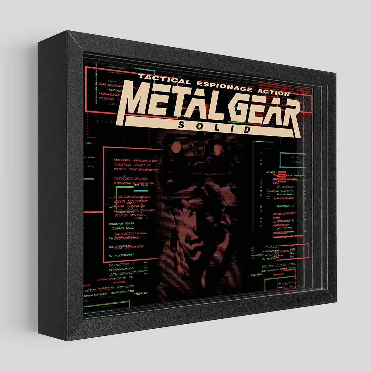 Metal Gear Solid Shadowbox Art Collectible Wall Piece