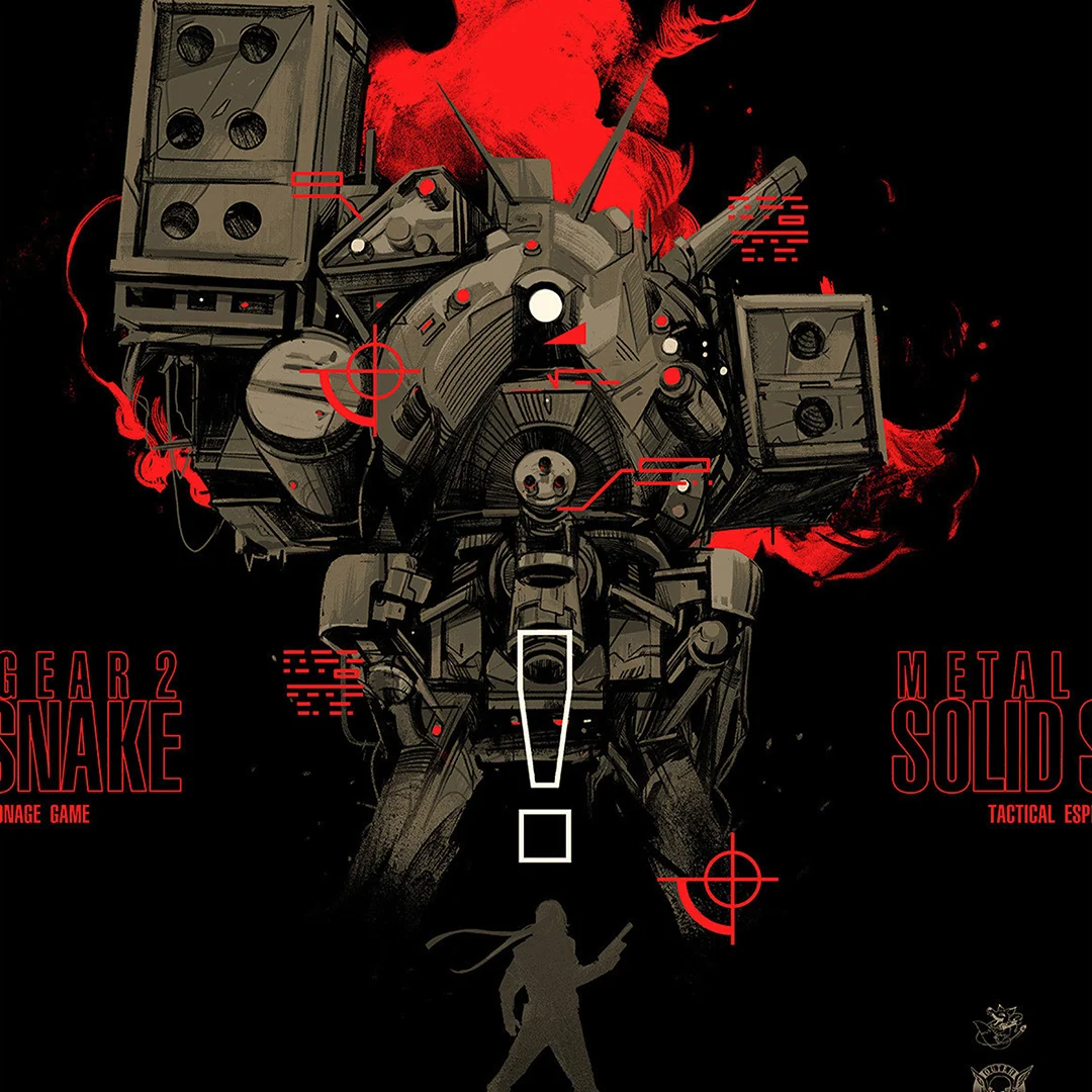 Metal Gear 2 Solid Snake OKS Exclusive Variant Poster von Oliver Barrett