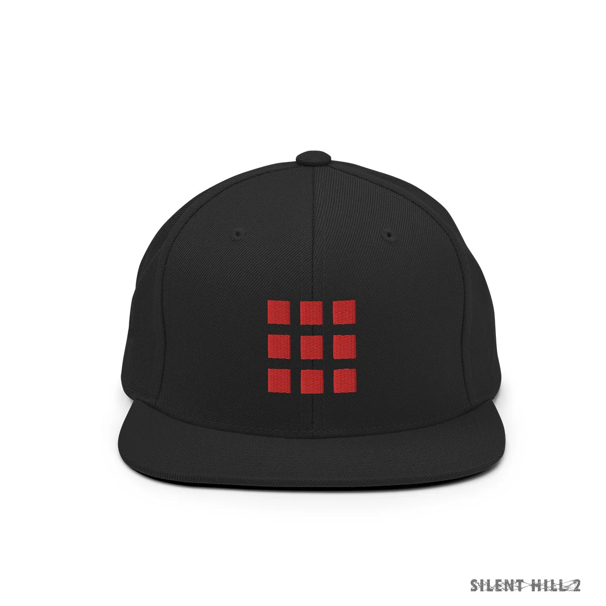 Rød snapback-kasket med grøn undervisor