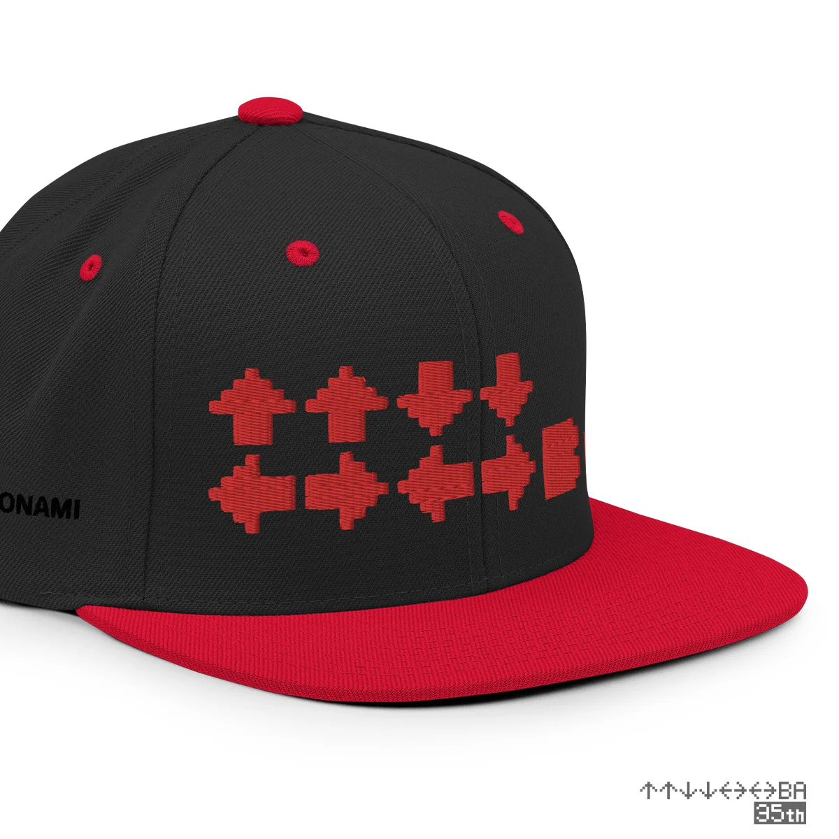 ↑↑↓↓←→←→BA Structured Snapback Hat with Flat Brim