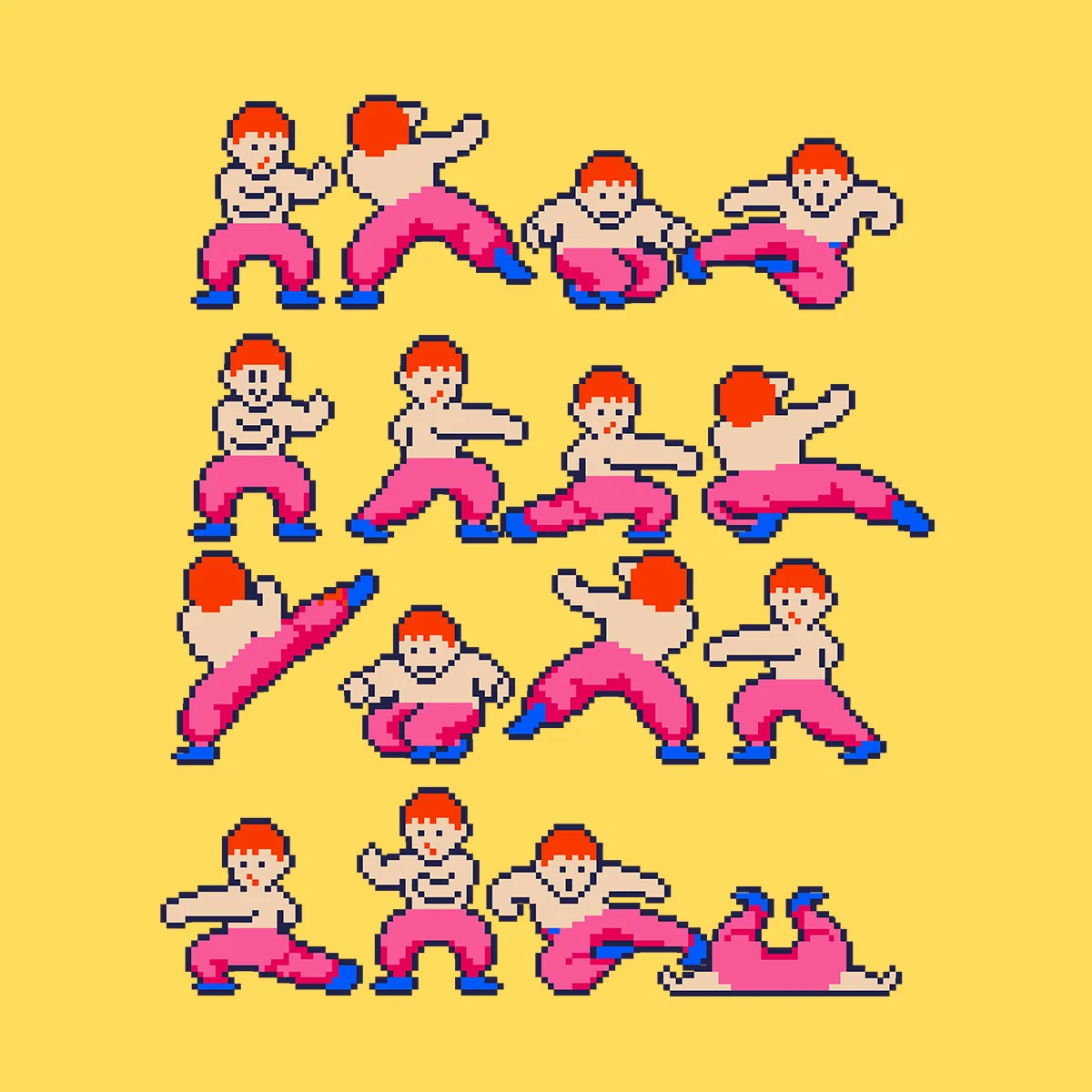 Practice Kung-Fu T-Shirt til klassiske Konami-fans