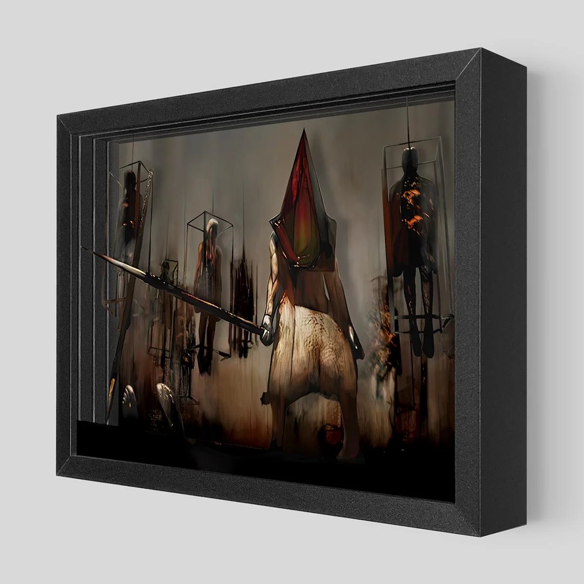Misty Day Shadowbox Art Silent Hill Collectible Wall Decor