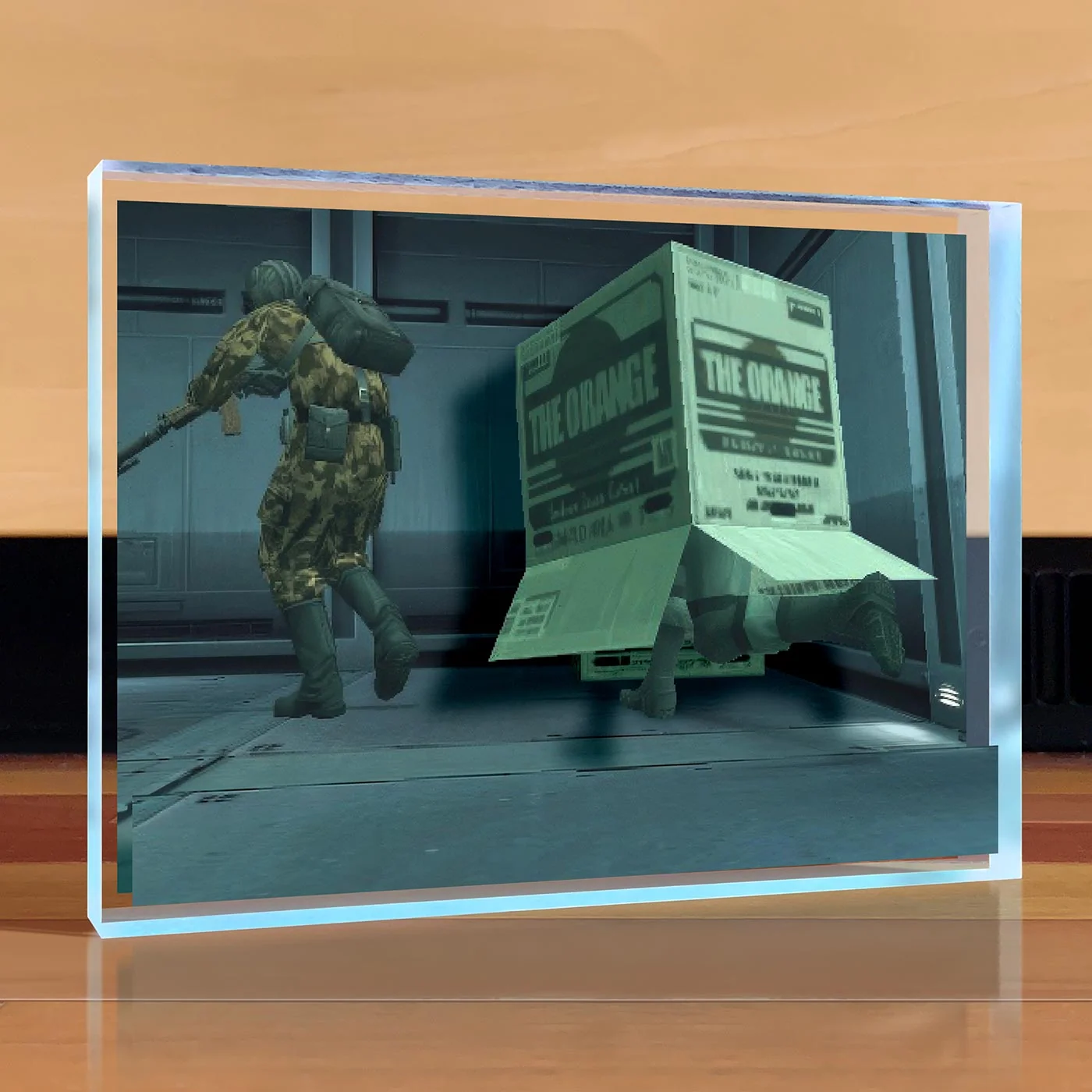 Metal Gear Solid Stealth Snake skrivbordskonst från Tanker-uppdraget