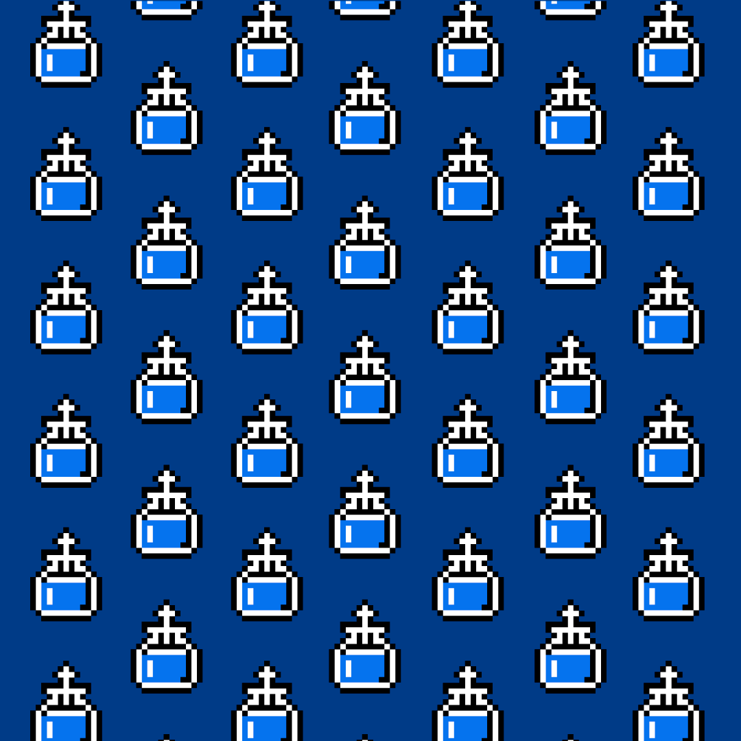 Holy Water Pixel Kissen mit maschinenwaschbarem Bezug und Füllung