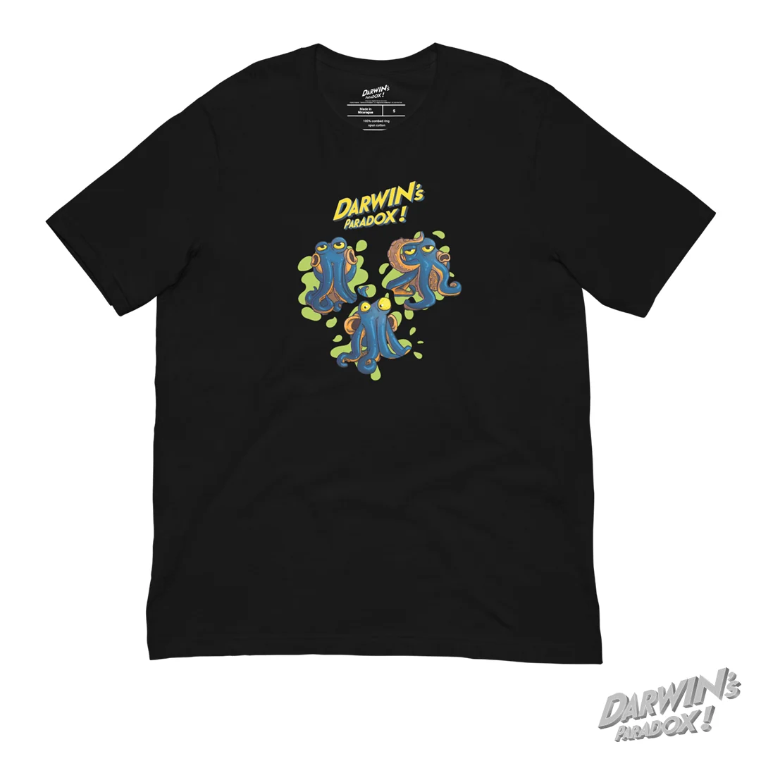 Darwin's T-Shirt in Black Combed Cotton Unisex Fit