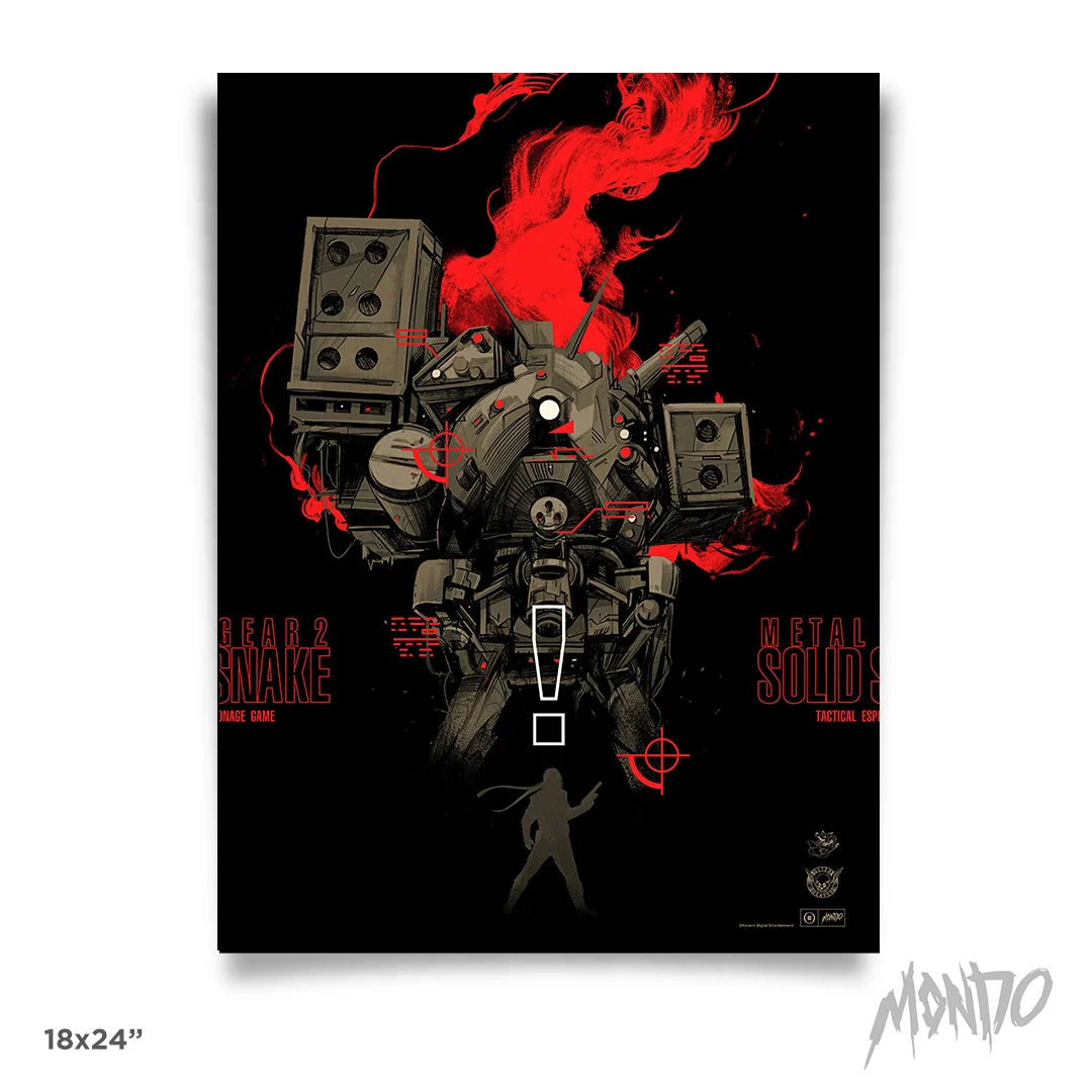 Metal Gear 2 Solid Snake OKS Exclusive Variant Poster von Oliver Barrett
