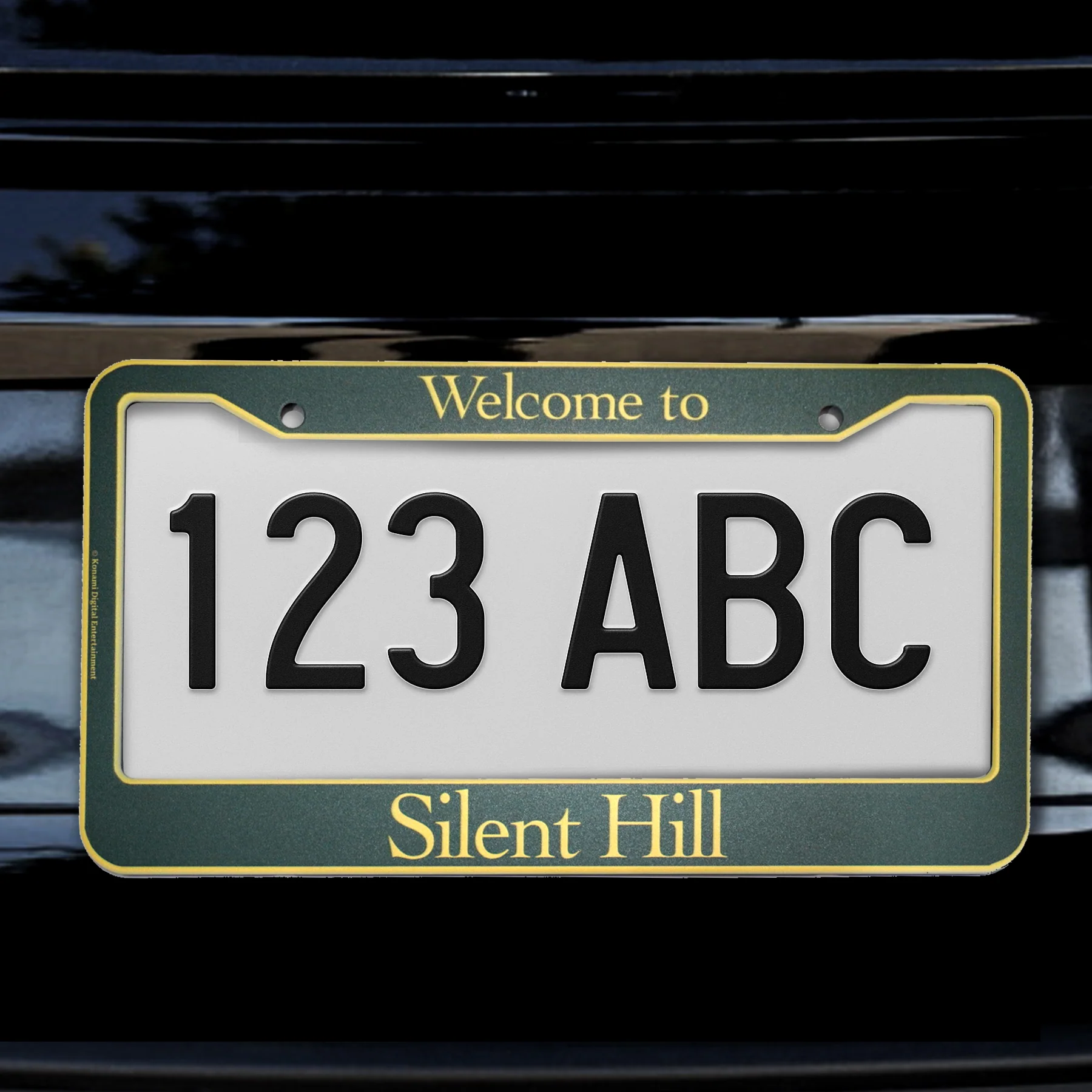 SILENT Hill grüner Kennzeichenrahmen - UV-bedrucktes Auto-Zubehör aus Aluminium