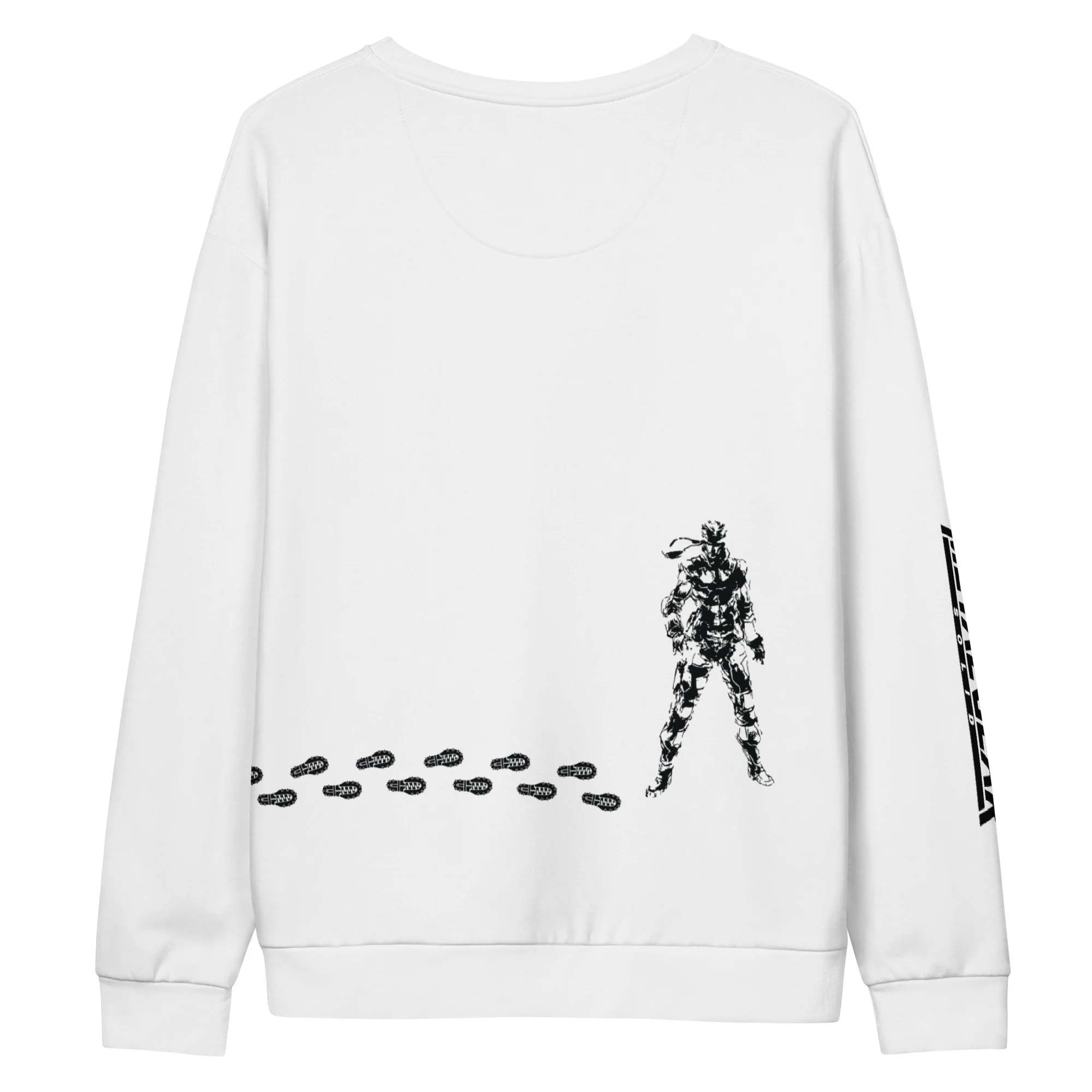MGS Footprints-sweatshirt med Metal Gear Solid stealth-stil