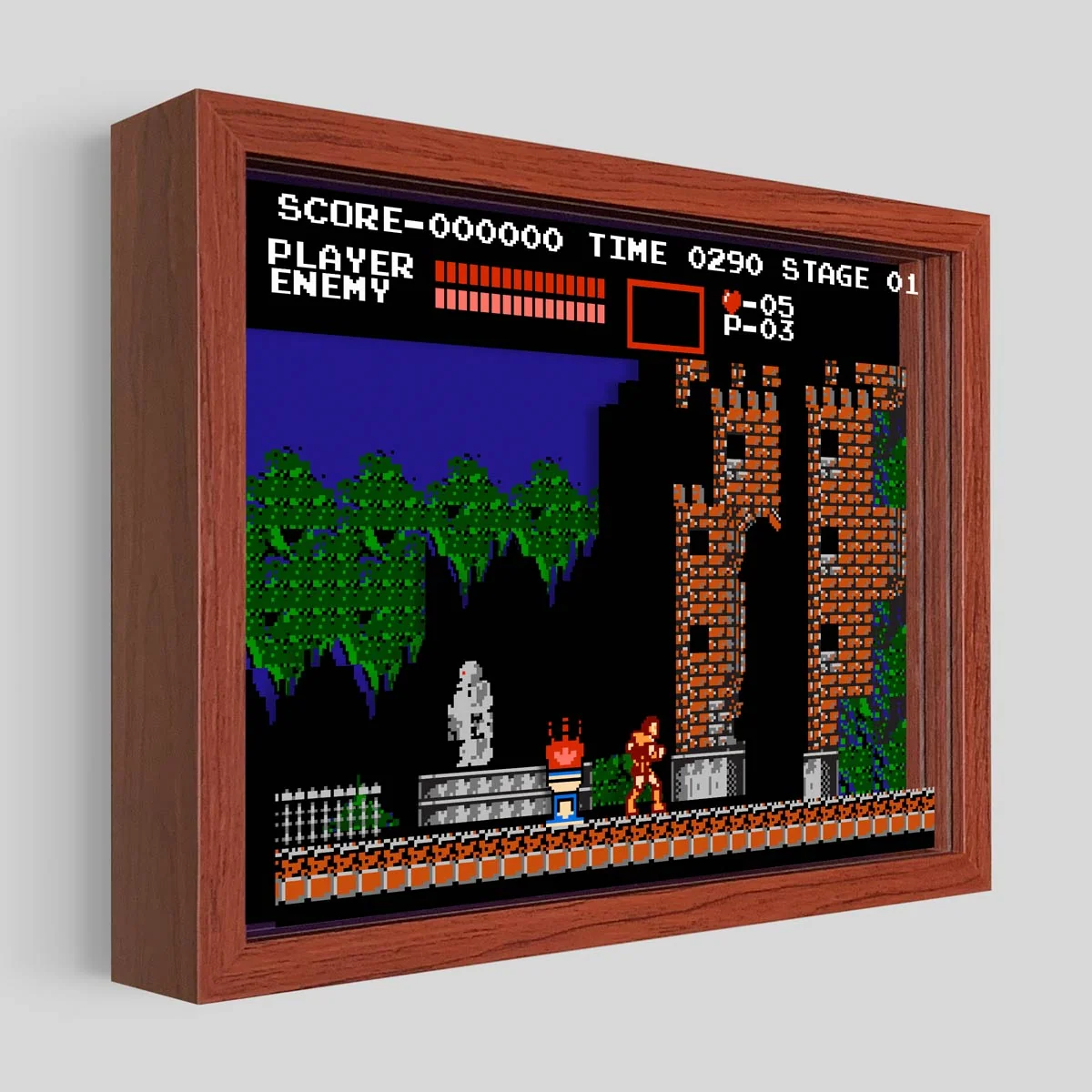 Castlevania 立體畫框藝術印刷品 連完成品 MDF 相框