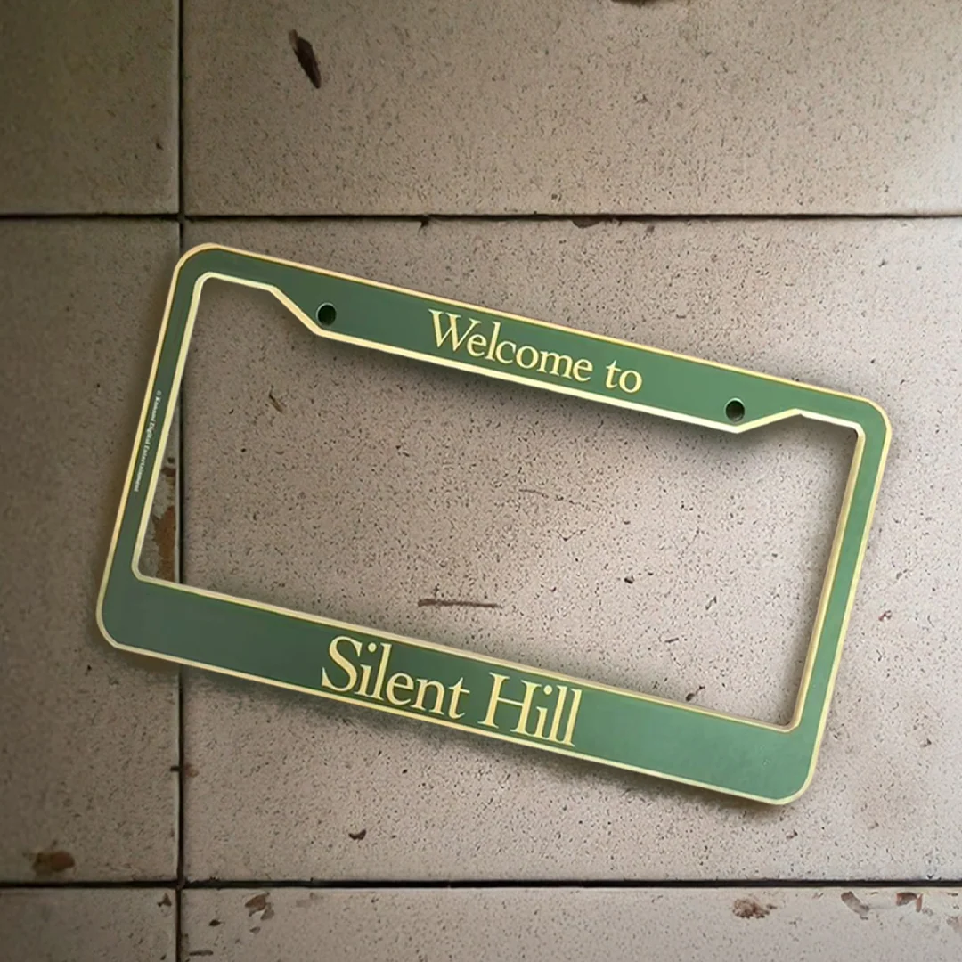 SILENT Hill grüner Kennzeichenrahmen - UV-bedrucktes Auto-Zubehör aus Aluminium