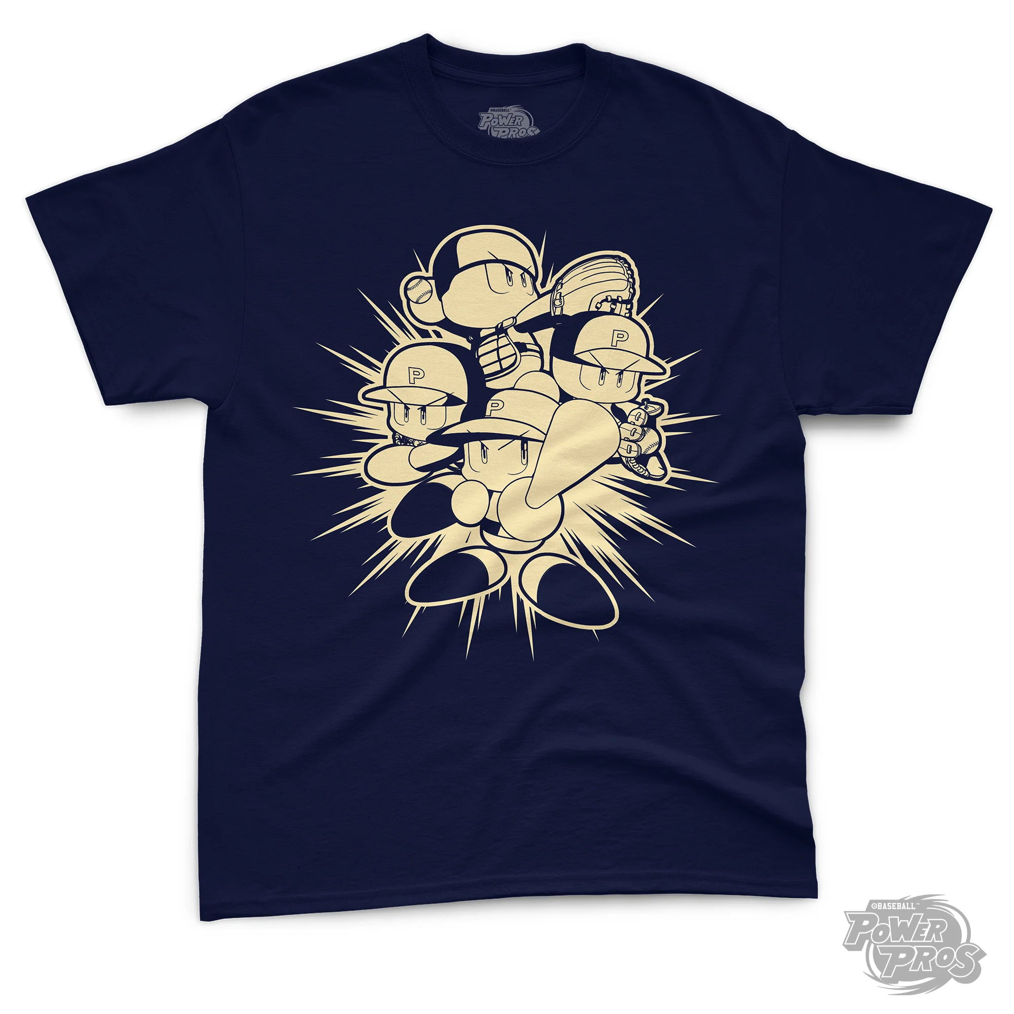 T-Shirt Baseball Pros con grafica Fearless Blue Team
