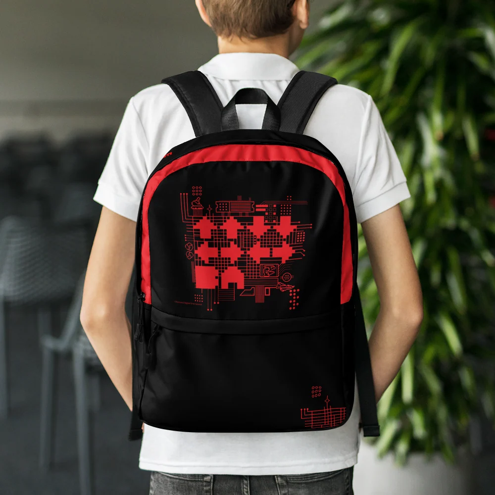 ↑↑↓↓←→←→BA Print Backpack for School and Daily Use