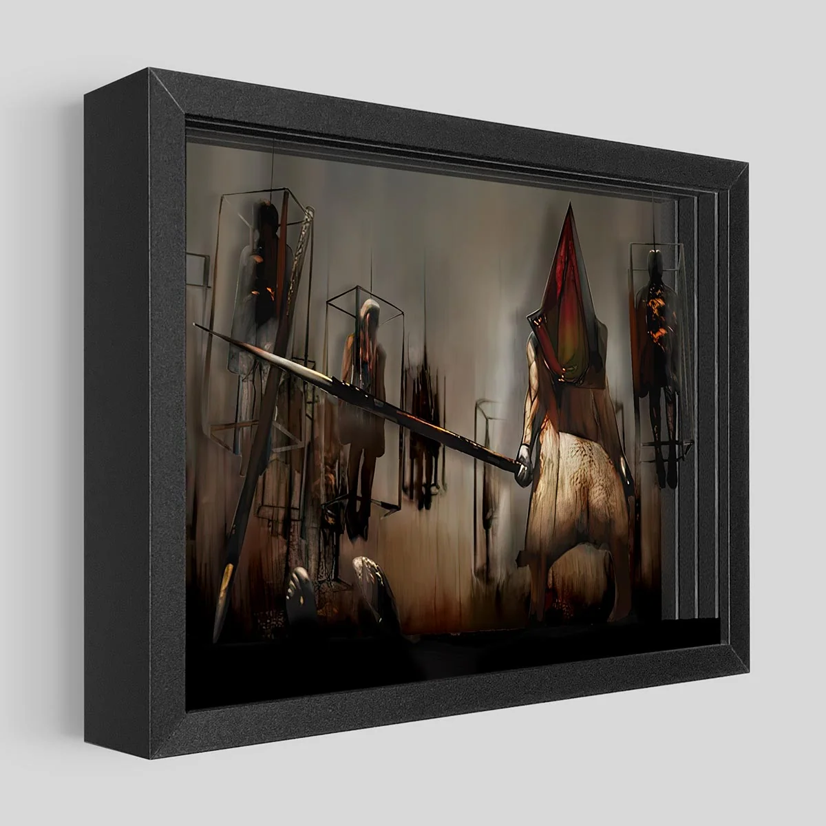 Misty Day Shadowbox Art Silent Hill Collectible Wall Decor