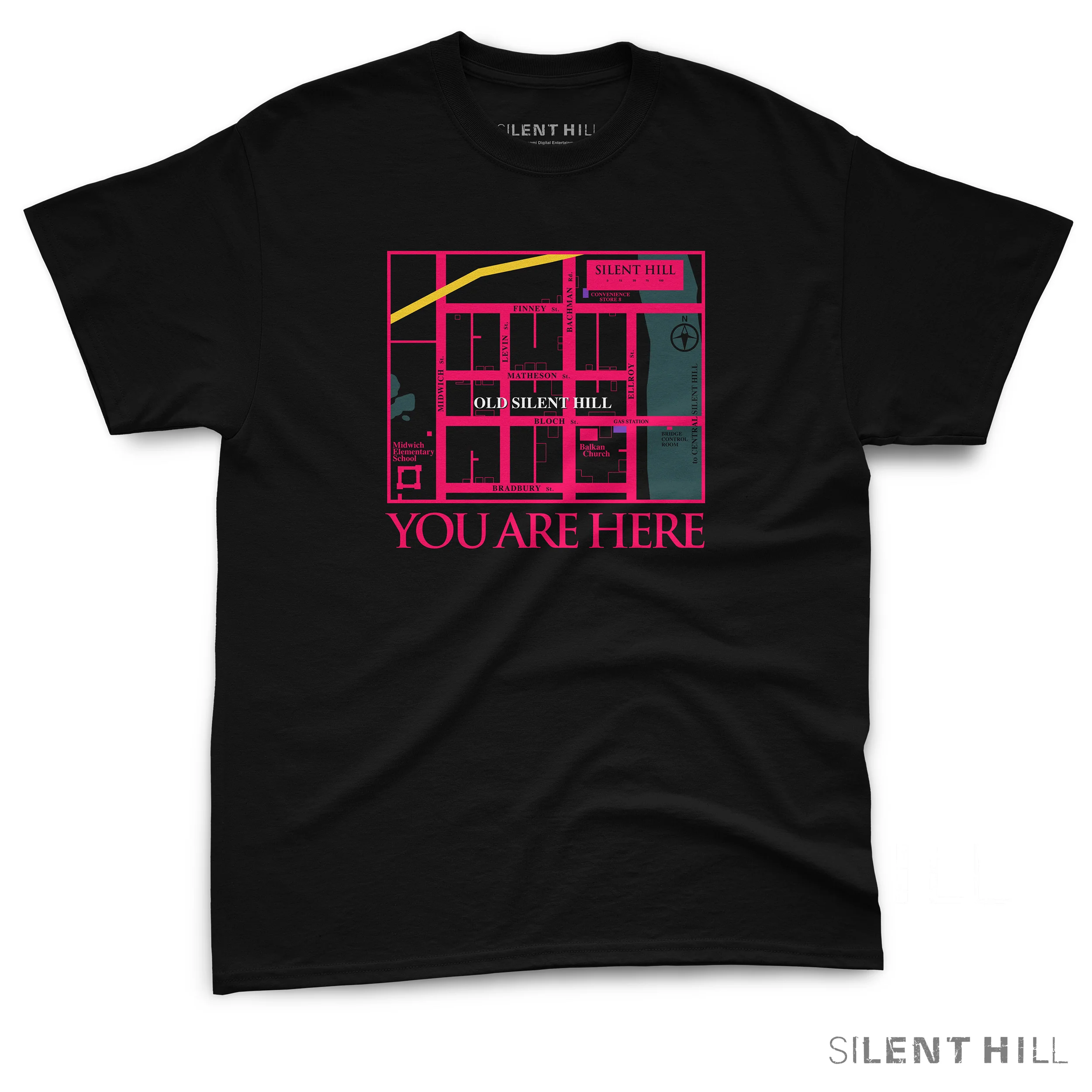 Blood Map T-Shirt Bella Canvas Unisex Silent Hill Tee