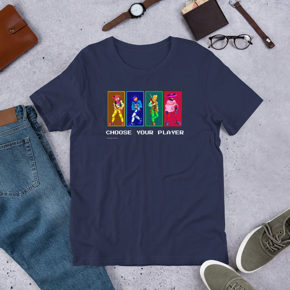 Choose Your Player T-Shirt Wild West Outlaw Shooter Tee