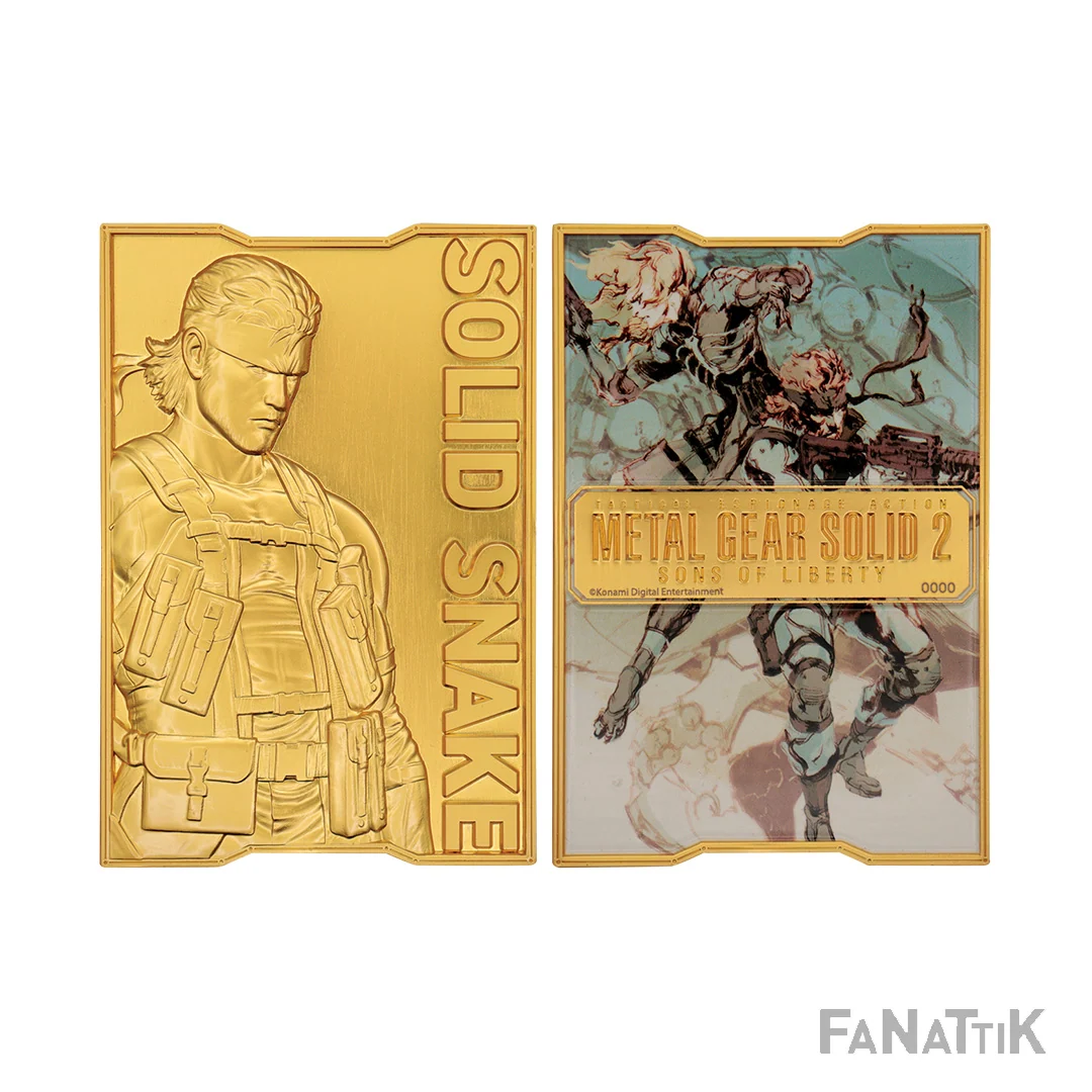Metal Gear Solid 2 Snake 24k forgyldt ingot samlerobjekt