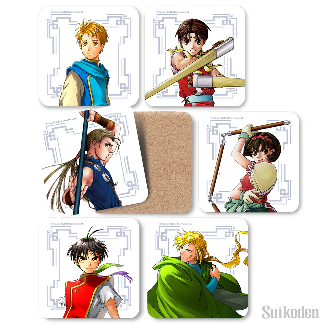 Suikoden I & II HD Remaster Coaster Set of 6 with Cork Backing