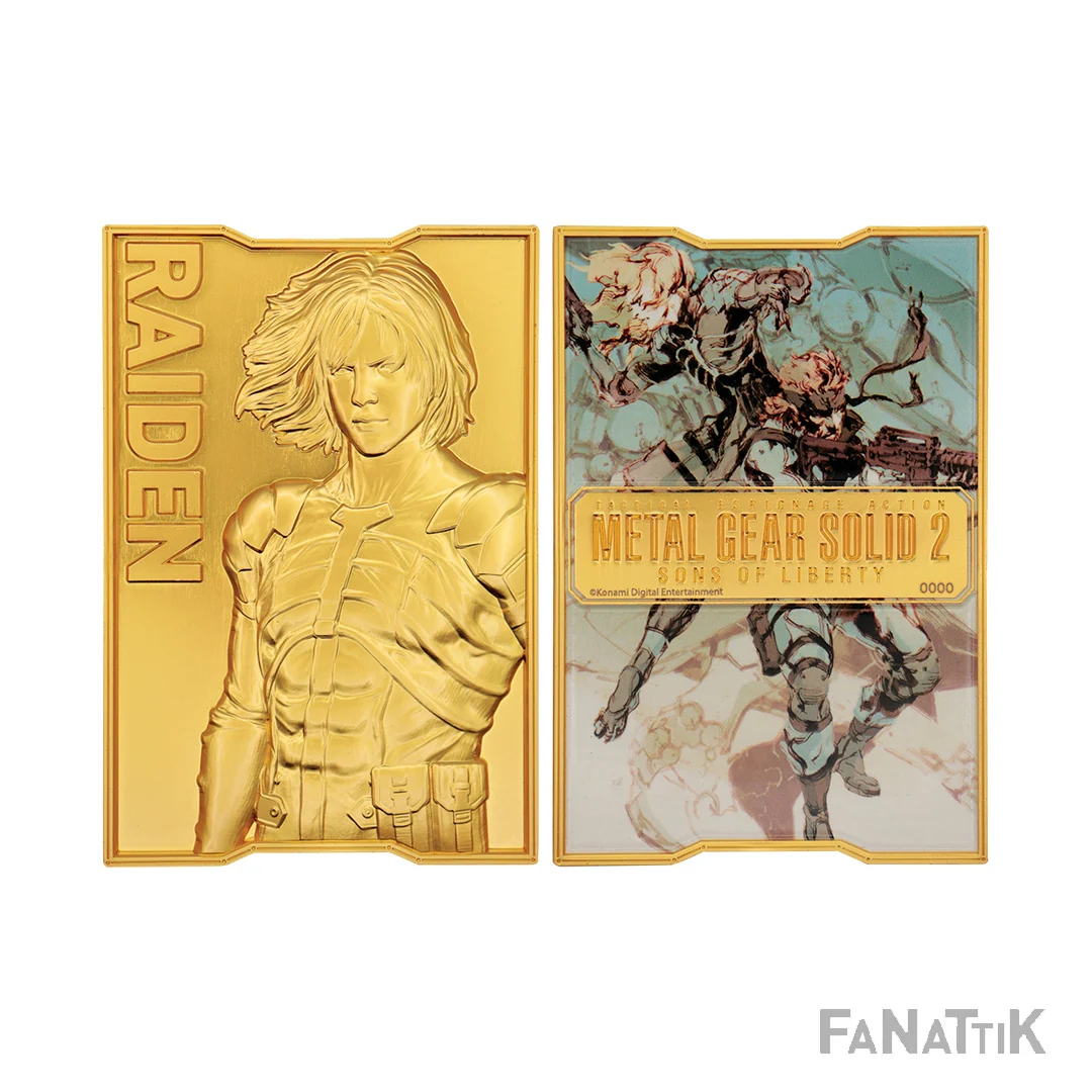 Metal Gear Solid 2 Raiden 24k forgyldt begrænset ingot