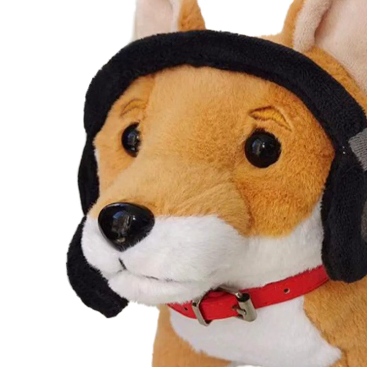 Pelúcia Colecionável Mira The Dog com Coleira e Fones de Ouvido