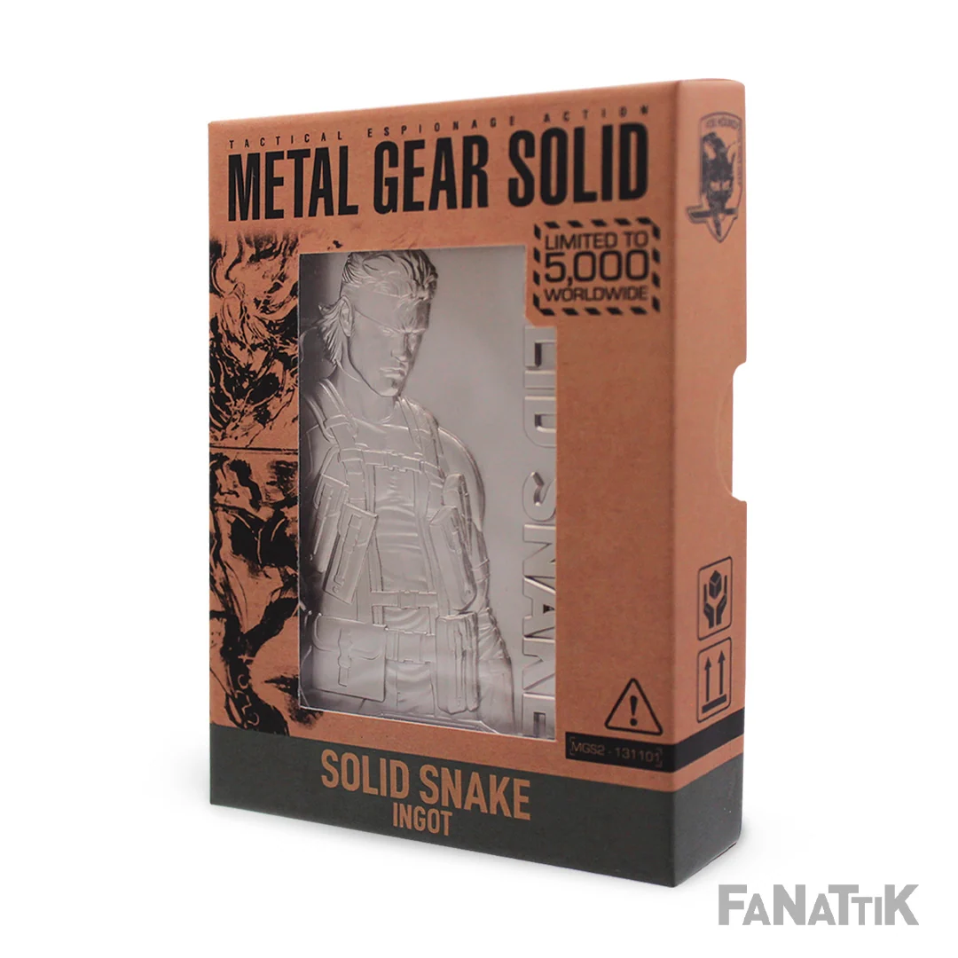 Lingot Snake Metal Gear Solid 2, objet collector en métal édition limitée