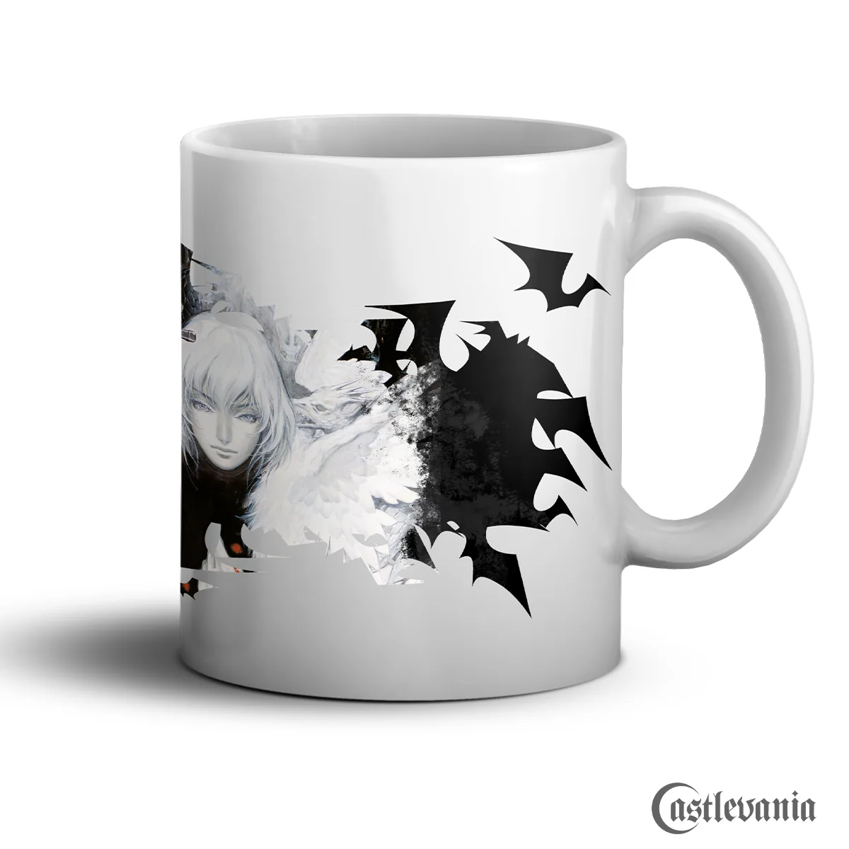 Caneca de Cerâmica Branca Castlevania Aria of Sorrow
