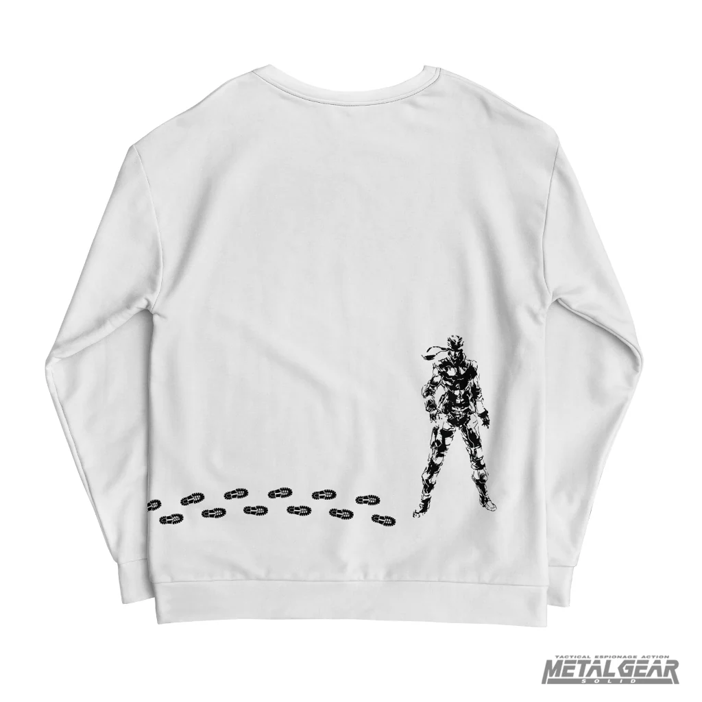 MGS Footprints Sweatshirt with Metal Gear Solid Stealth Style
