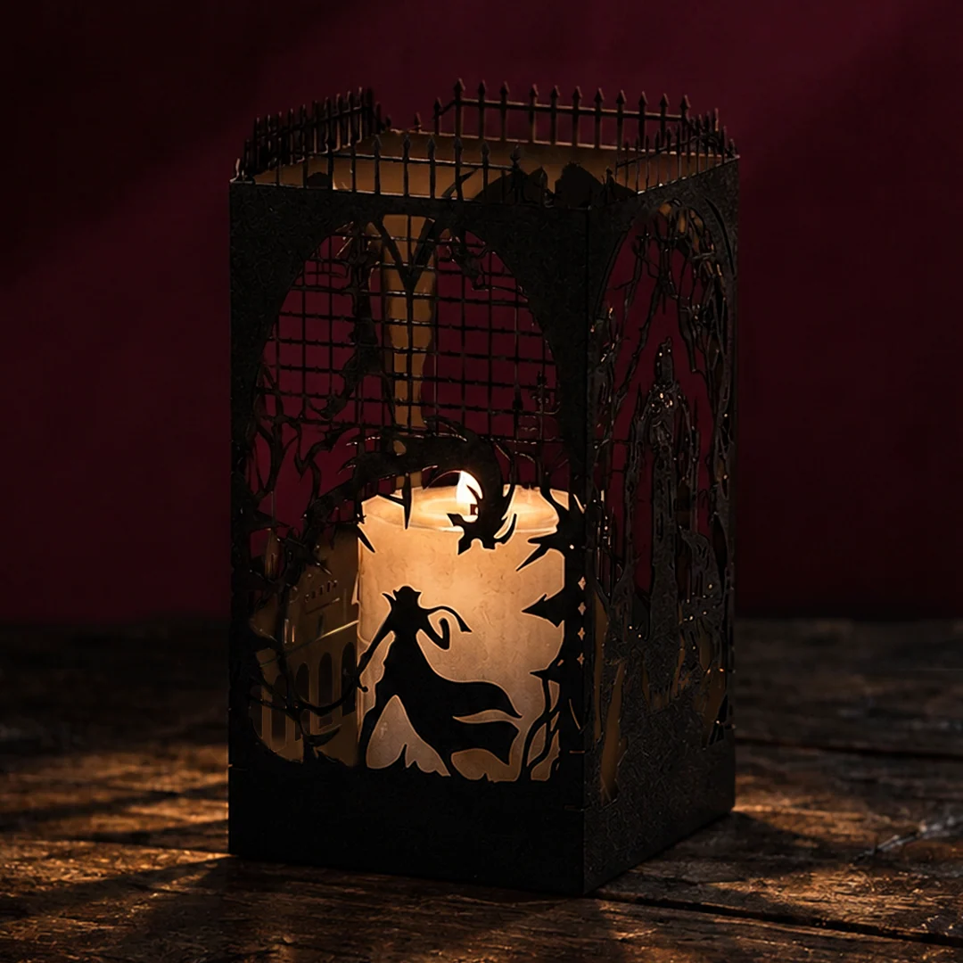 Castlevania Belmont's Curse Dracula's Castle Metal Candle Holder