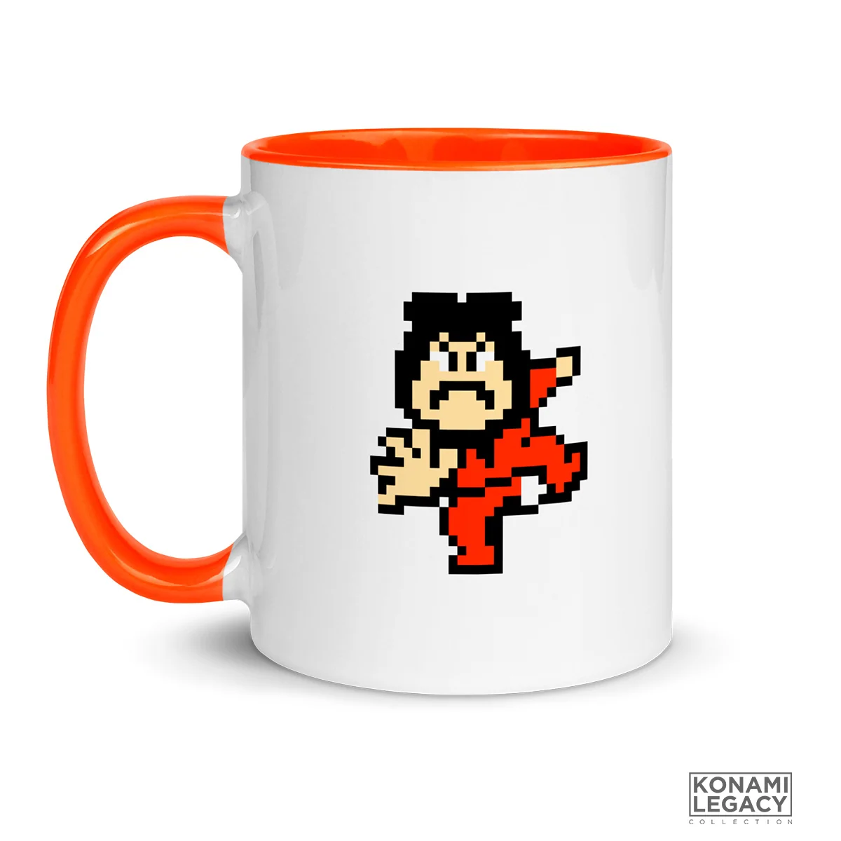 Ganbare Goemon Mug with Colourful Rim, Handle and Interior