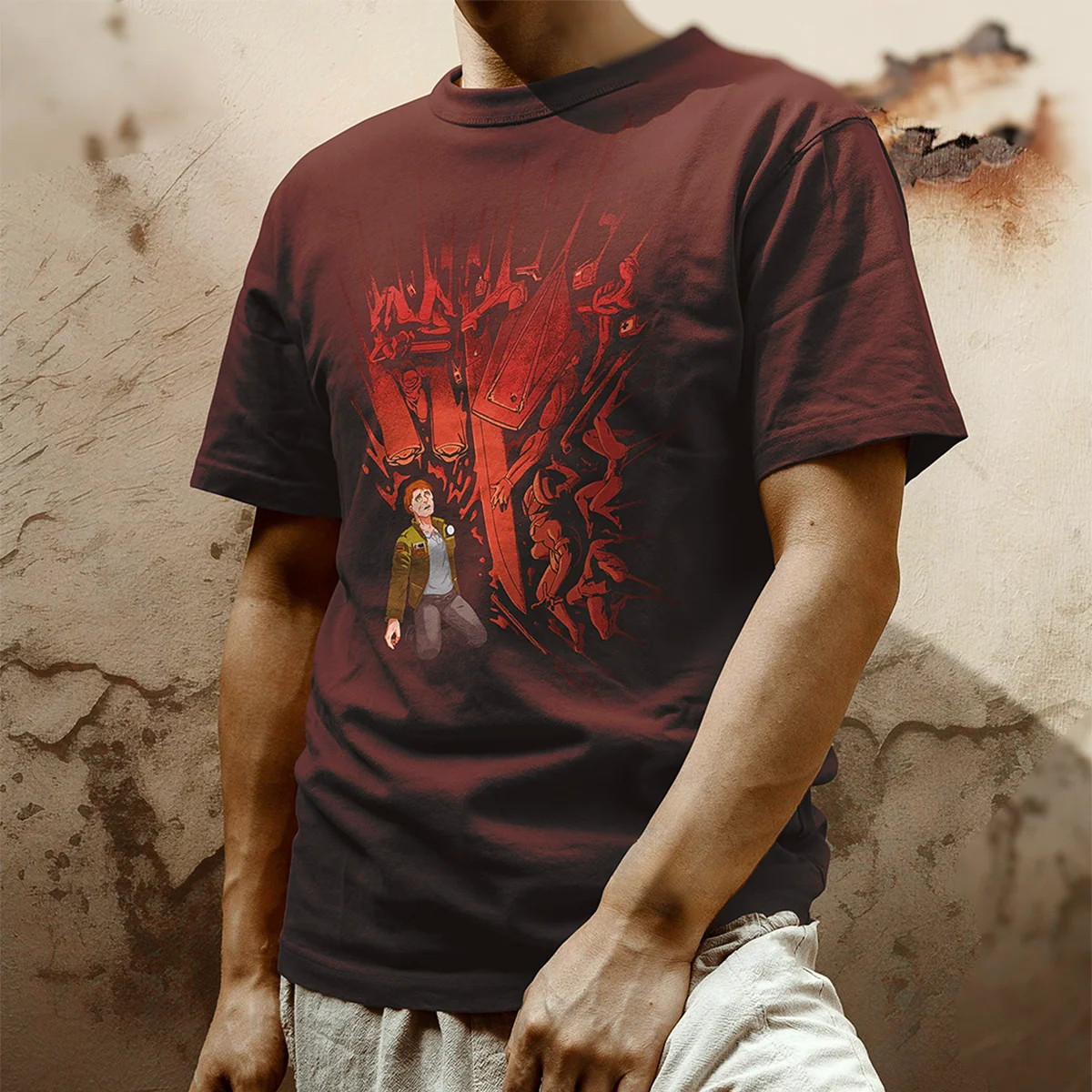 James' Punishment T-Shirt with Inner Monsters Horror Art Print