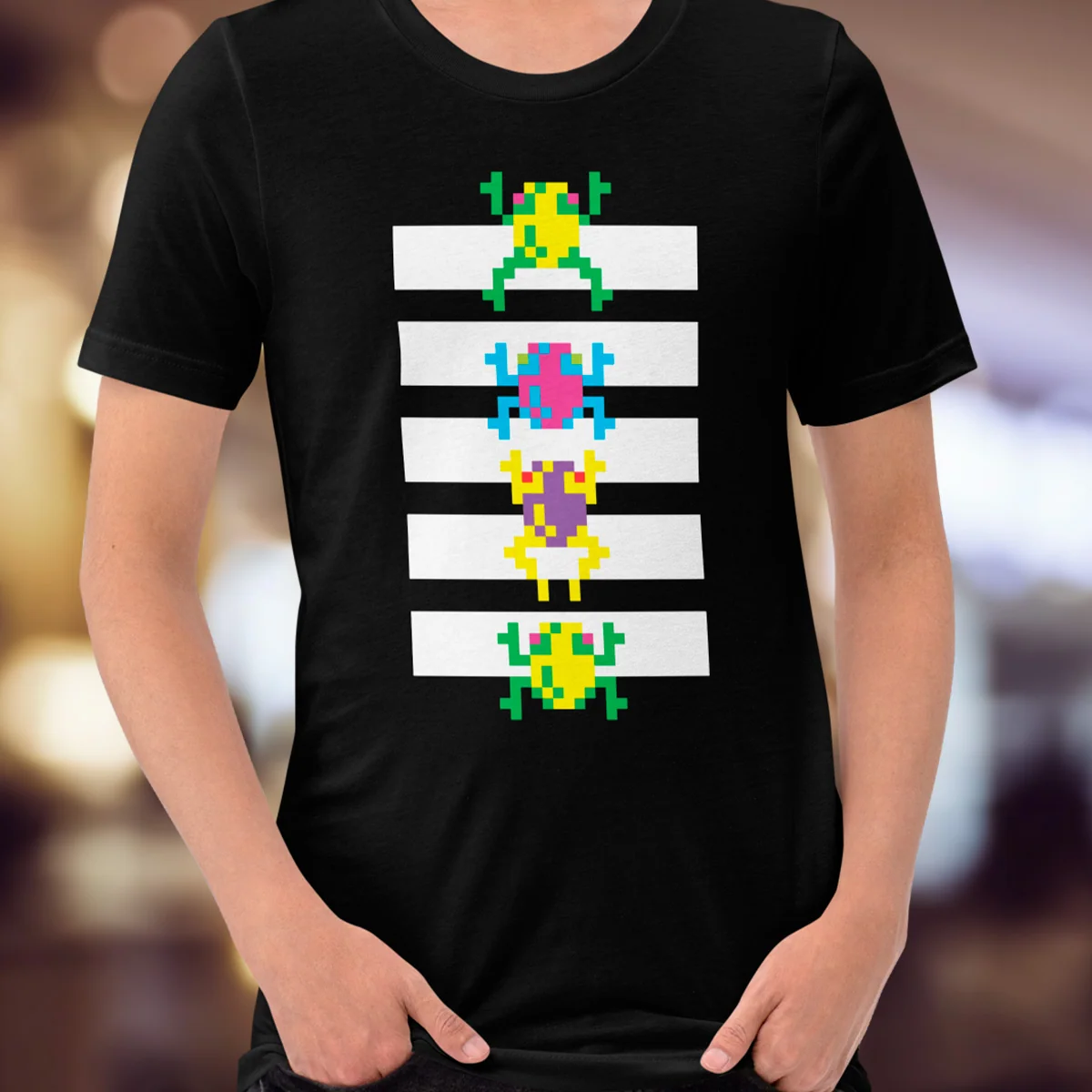 T-shirt Frogger Abbey Toad, grenouille arcade classique